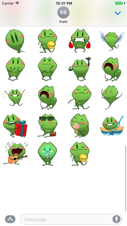 Cute Frog Sticker for iMessage #1