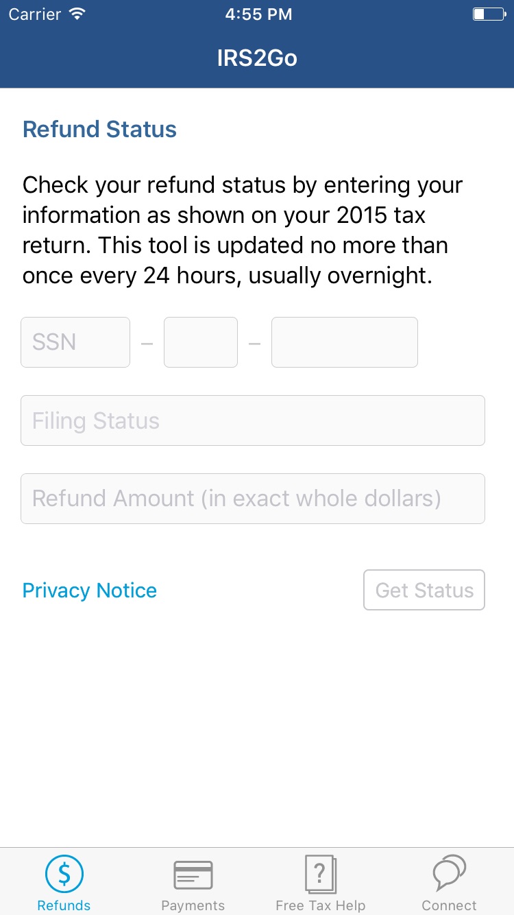 irs.gov refund status