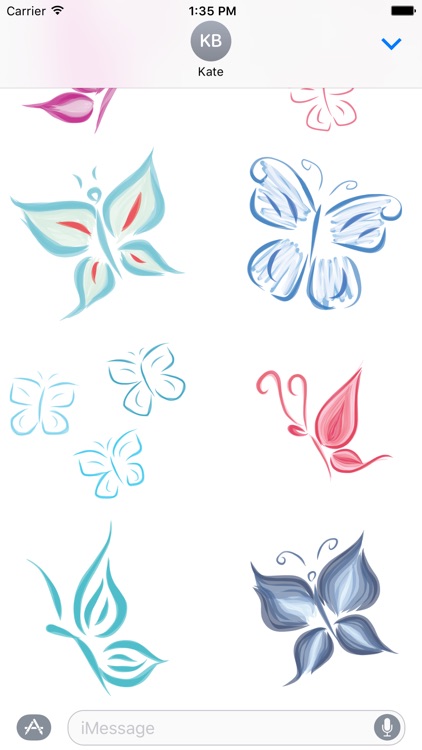 Butterfly sticker - flutter stickers for iMessage