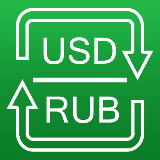 US Dollars to Russian Rubles currency converter icon