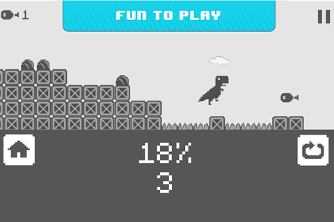Jura Runner - The Jumping Chrome Dinosaur Game screenshot 2
