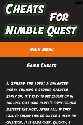 Cheats Guide For Nimble Quest screenshot 2