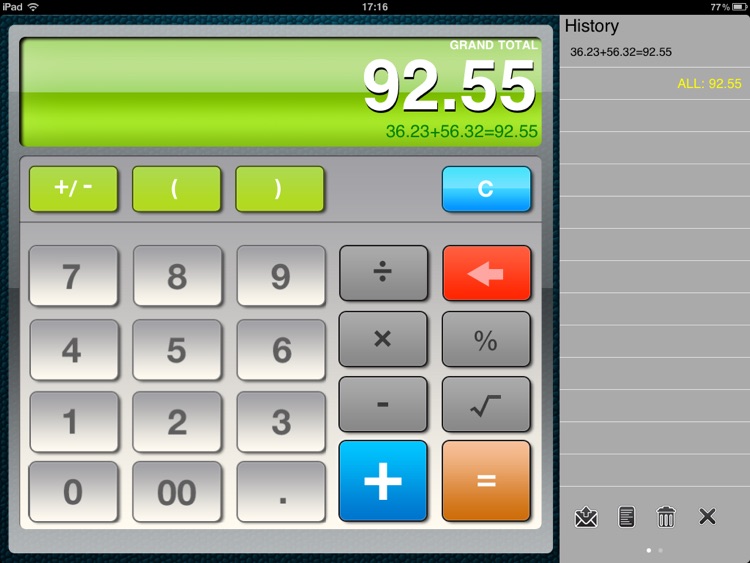 Calculator HD for iPad