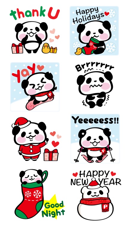 Pandaaa!!! Xmas Stickers for iMessage