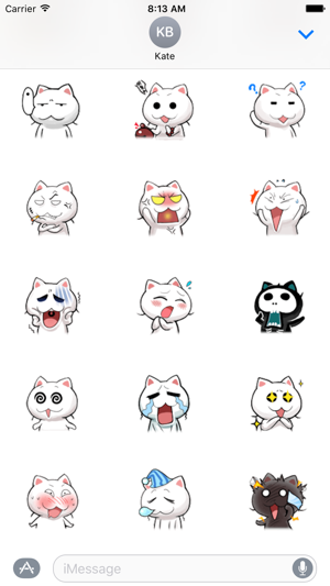 White cat Gif - Fx Sticker(圖2)-速報App