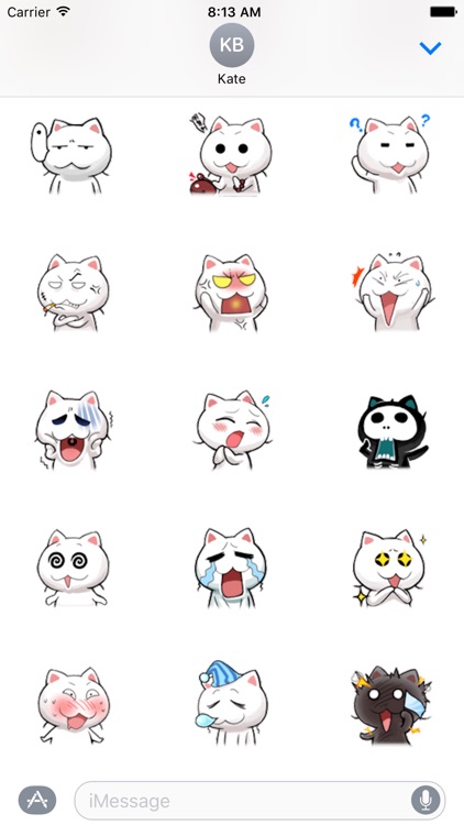 White cat Gif - Fx Sticker screenshot-1