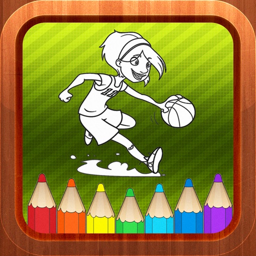 Basketball Kids Coloring Books Games for Toddlers iOS App