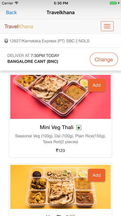 TravelKhana - Train Food Service screenshot-3