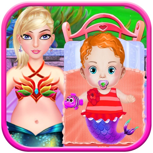 Mermaid Newborn Baby - Mommy Doctor Makeup and Spa iOS App