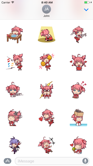 Small Pink Girl sticker pack for iMessage(圖3)-速報App