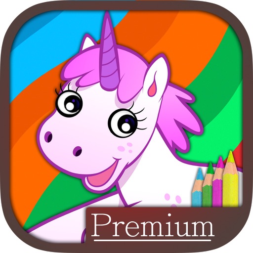 Unicorn & Fantastic Animals coloring pages Pro icon