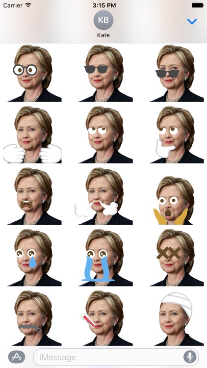 Hillary Clinton Emoji Sticker Pack screenshot-1