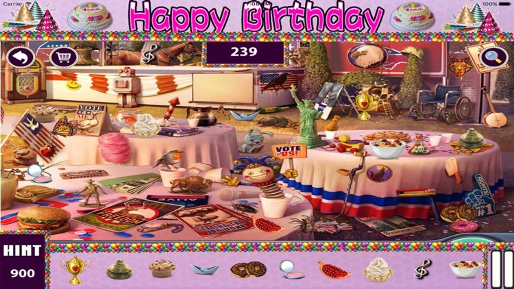 Free Hidden Objects : Happy Birthday Hidden Object