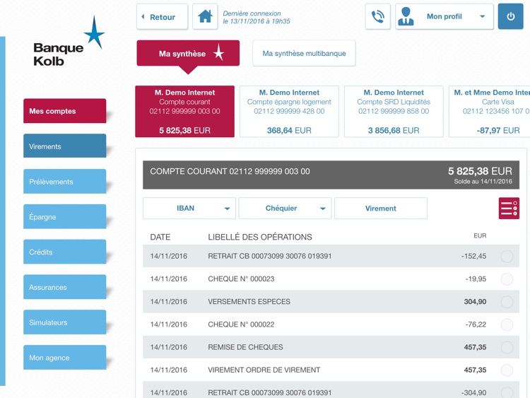 Banque Kolb pour iPad