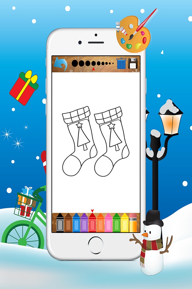 Christmas Coloring Book - Free Kids Colors Pages screenshot 4