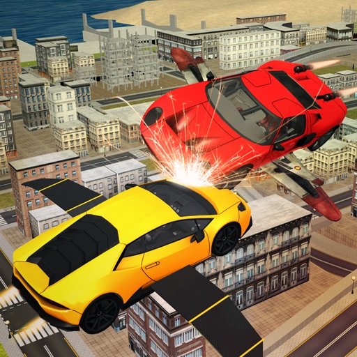Flying Sport Car Extreme Real Racing 3d simulator iOS App