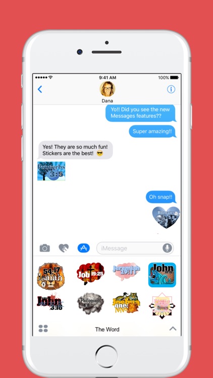 The Word stickers for iMessage