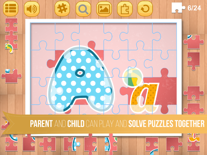 Kids Jigsaw Puzzle World  ABC - Game for Kids for learning