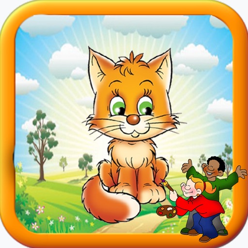 Kids Game Cat Coloring Version Icon