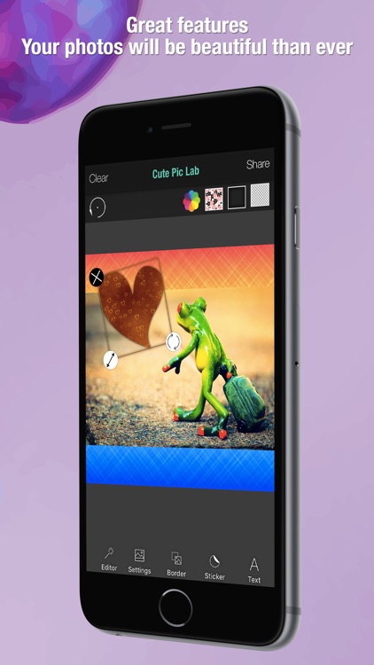 Cute Pic Lab Photo Editor Add cool stickers & text