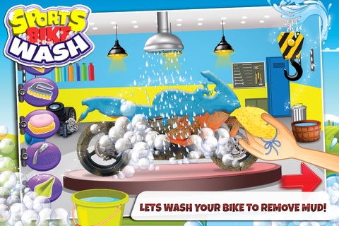 Sports Bike Wash – Repair & cleanup motorcycle in this spa salon game for kids screenshot 3