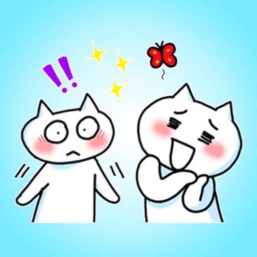 I Love You Cat Stickers