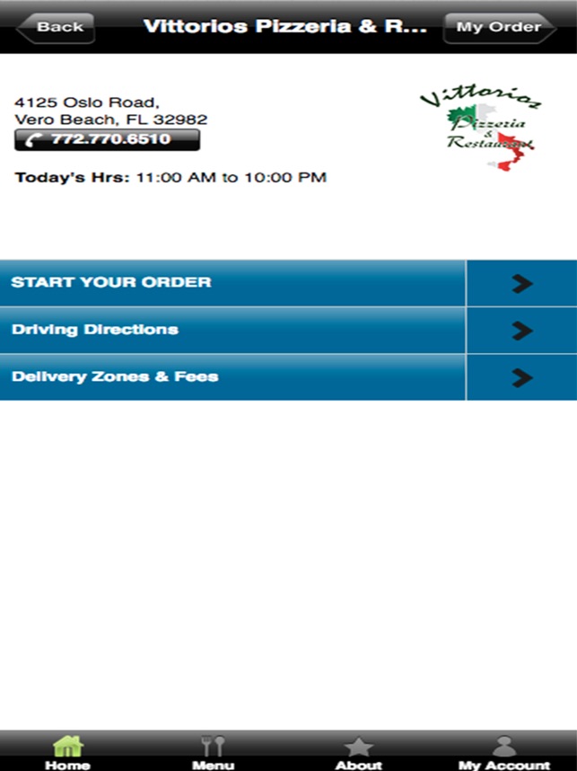 Vittorios Pizza On The App Store