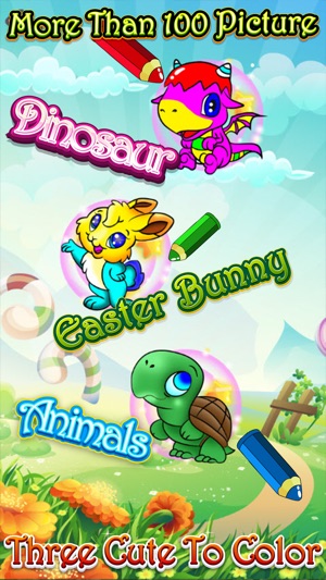 Dinosaurs Easter Animal Coloring - 绘画比赛 手指画 嬰兒遊戲(圖2)-速報App