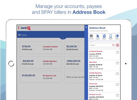 BankSA Banking for iPad screenshot 3