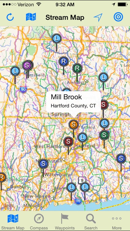 Stream Map USA - Northeast