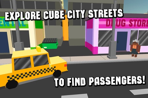 Pixel Taxi Simulator 3D screenshot 2