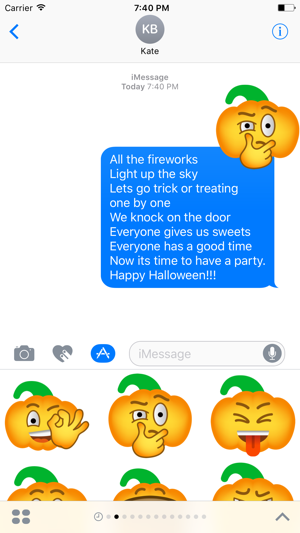 Pumpkin Halloween Emoji Sticker #4