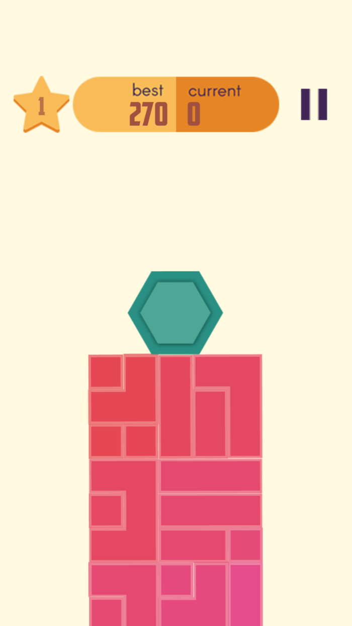 Wood Balance with Six Edges Hexa Wooden Blocks 2D