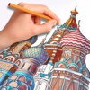 Big Cities & Famous Places Adults Coloring Book