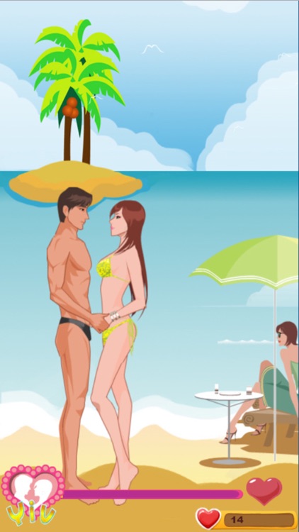 Couple Beach Kiss Love Game