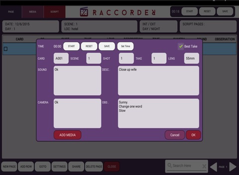 Raccorder screenshot 2