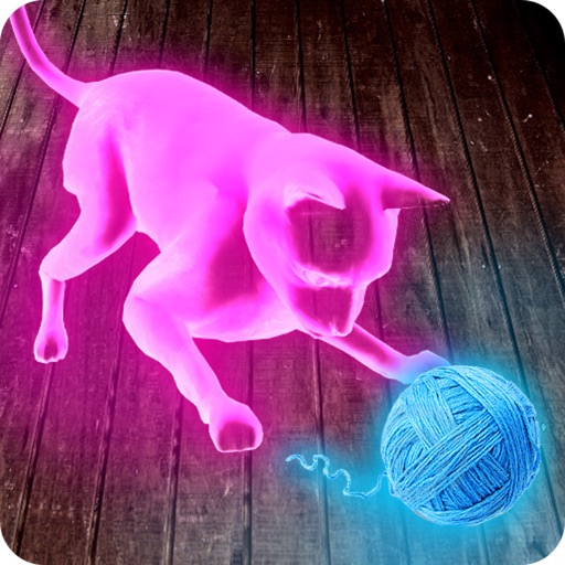 Neon Cat Tom Hologram