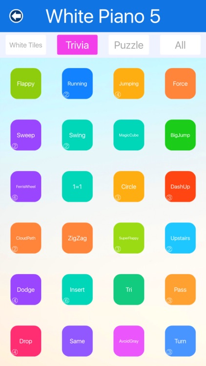 White Piano 5 : Tiles Master 5 Magic Trivia games screenshot-3