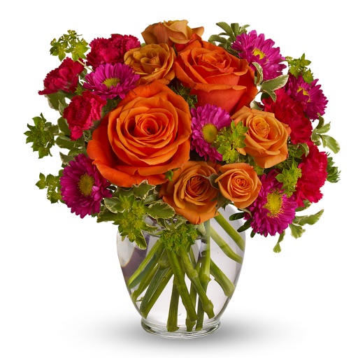 Bouquets of Orange Roses Flowers Stickers