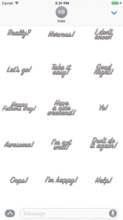 Expressions Stripes Stickers for iMessage screenshot-3