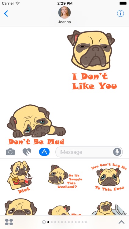 Puggy the Pug Stickers