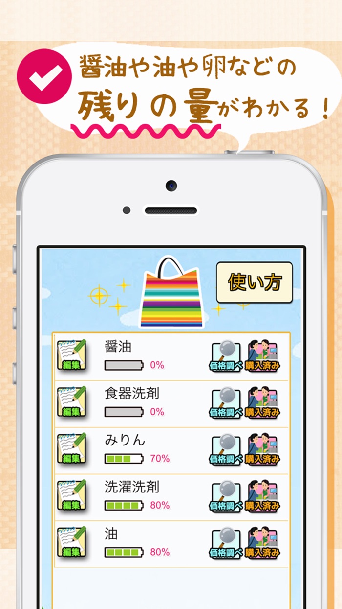 これ、家にある？買物リスト