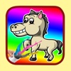 Coloring books for kids pony and animal edition