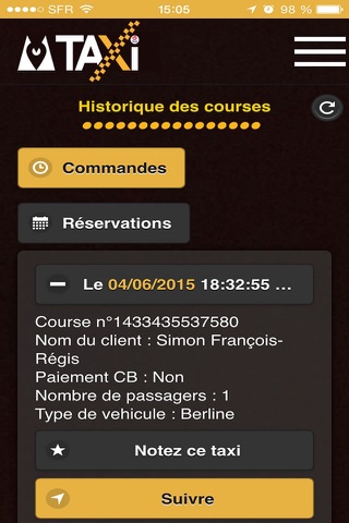 Mon Appli Taxi Business screenshot 3