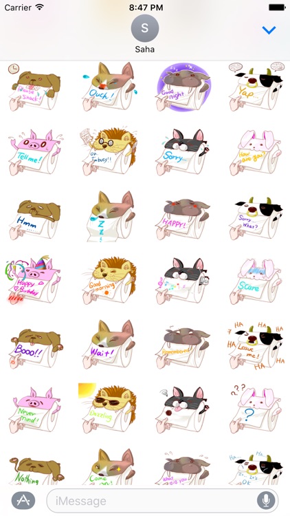 Animals Toilet Paper Stickers