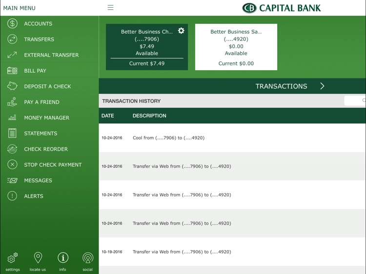 Capital Bank Corporation for iPad