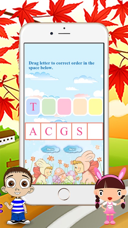 Letters A B C D E F to Z Order Kid Games with Song