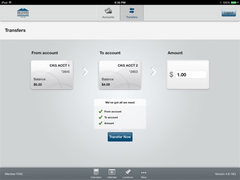 Brainerd Savings & Loan Mobile Banking for iPad screenshot 4