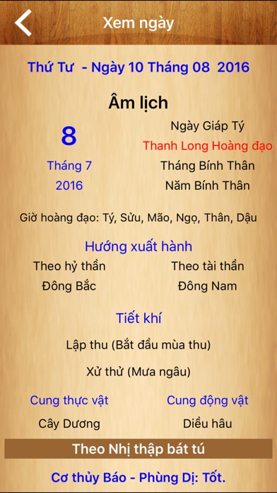 Lịch Vạn Sự 2016 - Xem ngày đẹp cưới hỏi, thời tiết 2.0 IOS -