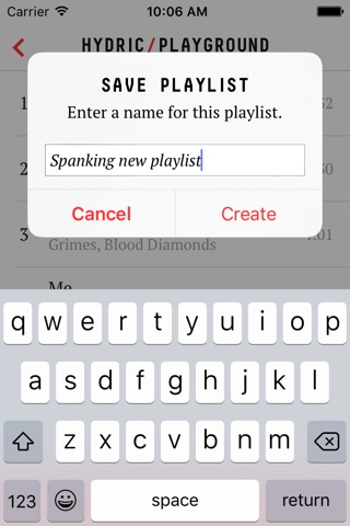 Playlist Playground - a generator for Spotify screenshot 4